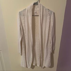 ANTHRO Angel of the North Cream Cardigan-XS